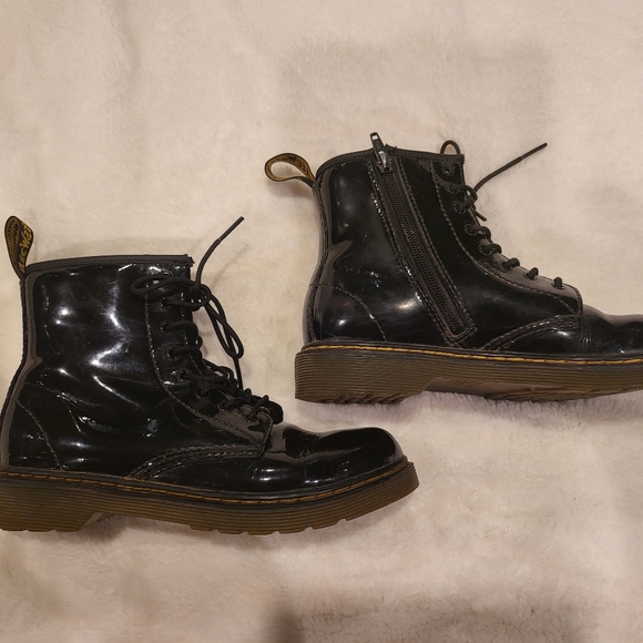 Dr. Martens 1460J Softy T Leather Kid’s Lace Up Boots Black Size 4 - Picture 6 of 7